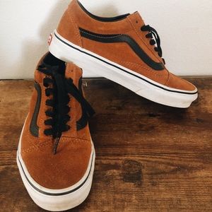 Orange & Black Suede Vans